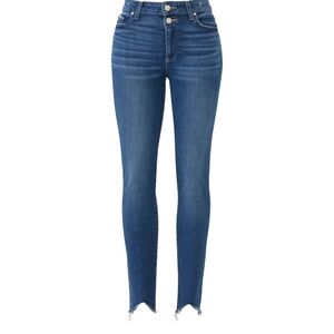 PAIGE Hoxton double button ankle skinny fray hem jeans  24